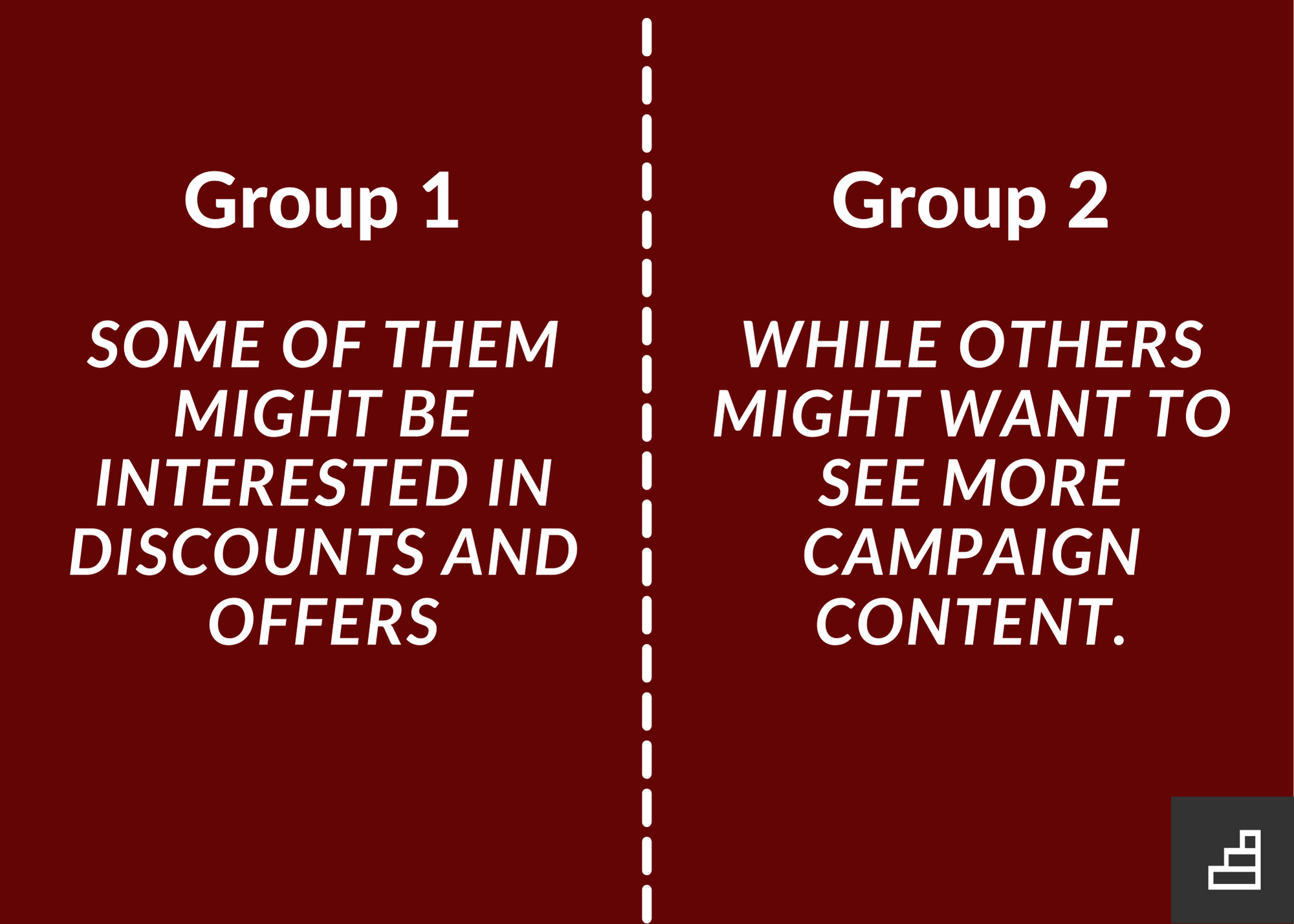 Segmenting groups - example